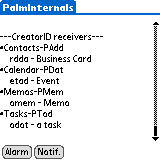 receivewhat PalmInternals   the Palm OS system analyzer