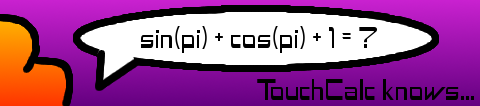 Scientific calculator for bada – Tamoggemon TouchCalc 480banner Scientific calculator for bada – Tamoggemon TouchCalc